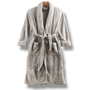 NEW! Amy Miller Plush Signature Collection Spa Robe One Size Gray Great Gift